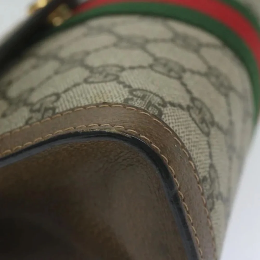 GUCCI GG Supreme Web Sherry Line Clutch Bag - Picture 11 of 15